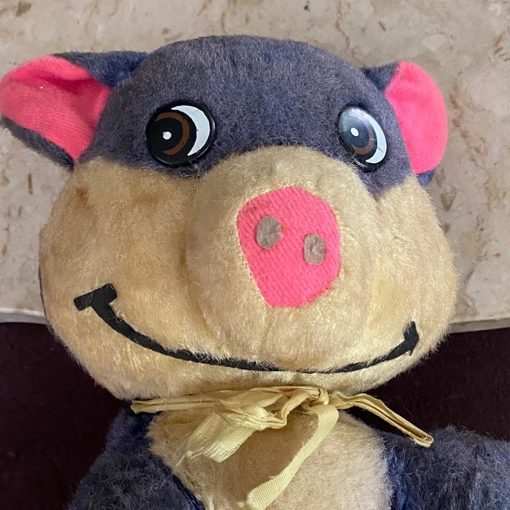 Adorable Plush Bear Toy - Blue and Tan - Picture 2 of 7